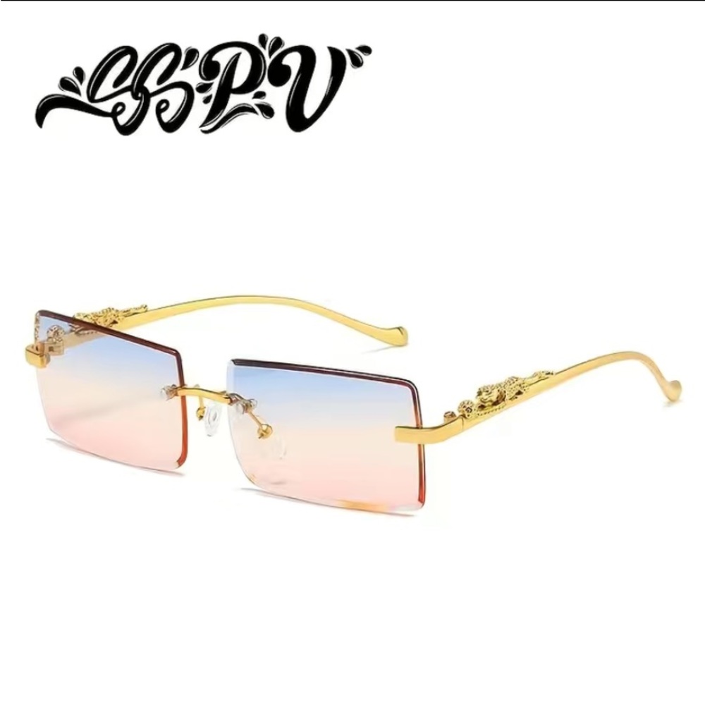 Rectangular frame sunglasses